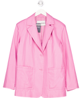 Stand Studio Keeva 0versize Faux Leather Blazer In Bubblegum Pink Fr34 UK 6