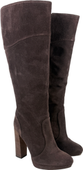 BCBGMAXAZRIA Brown Suede Knee High Boots Leather Soles US10 UK 7.5 EU 40.5
