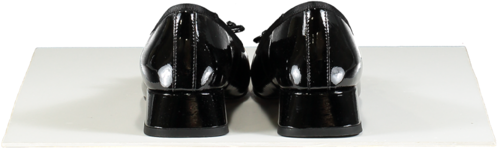 Bibi Lou Black Patent Leather Block Heel Pumps EU 37 UK 4