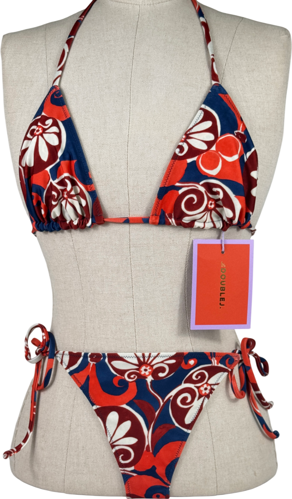 LA DOUBLEJ Multicoloured 2-piece Moonflower Reversible Bikini Set UK M