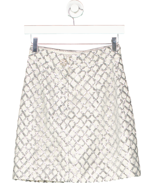 Melis Kaptanoglu Metallic Sequin Mini Skirt UK 8