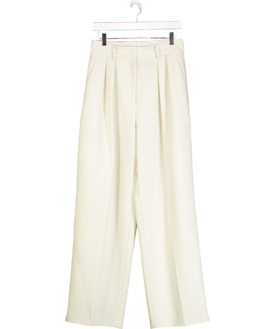 FRANKIE SHOP Cream Pleated Trousers UK S