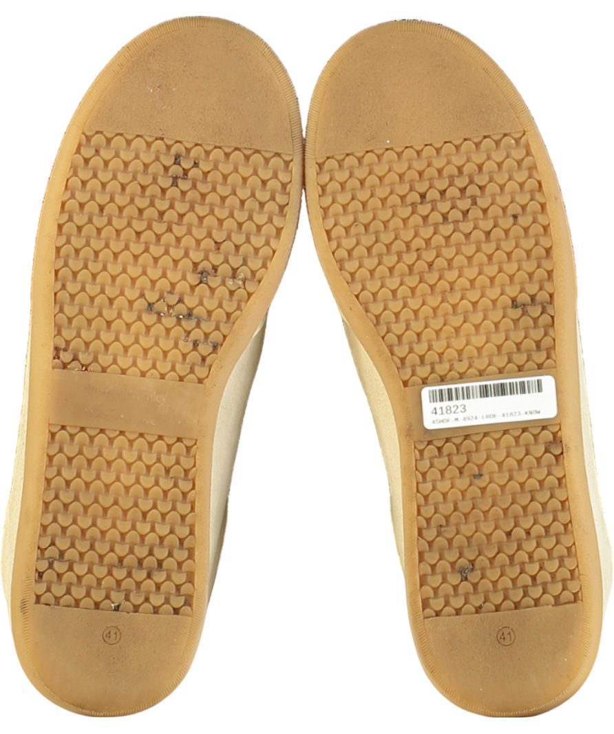 Russell & Bromley Beige Toe Lace Up Thin Sole Trainers UK 7 EU 41 👞