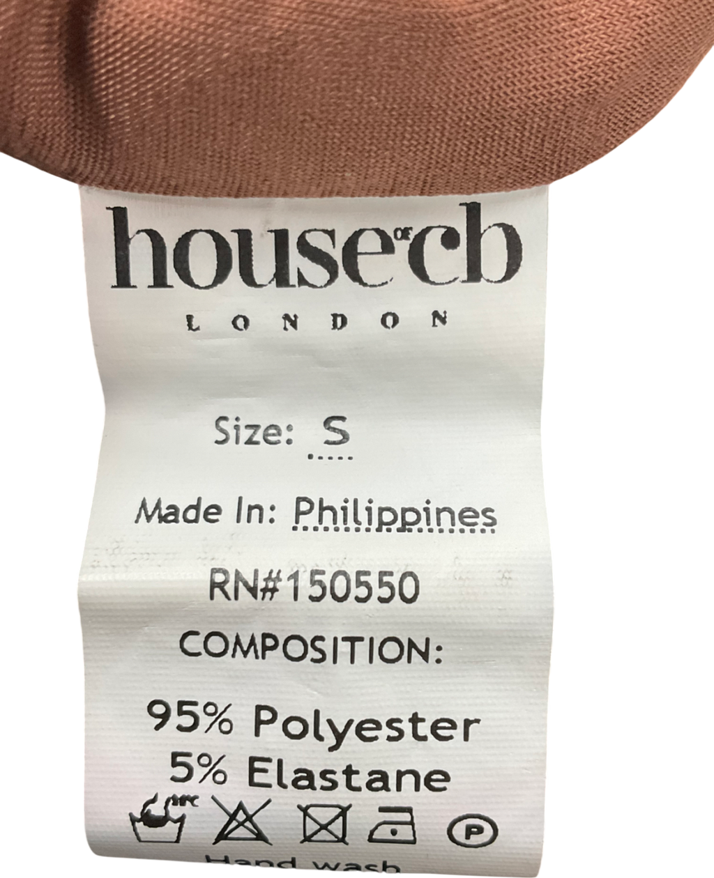 House of CB Brown Ruched Front Crop Top UK S