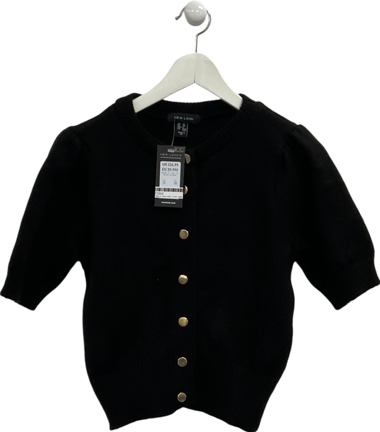 New Look Black Half Sleeve Cardigan UK 10