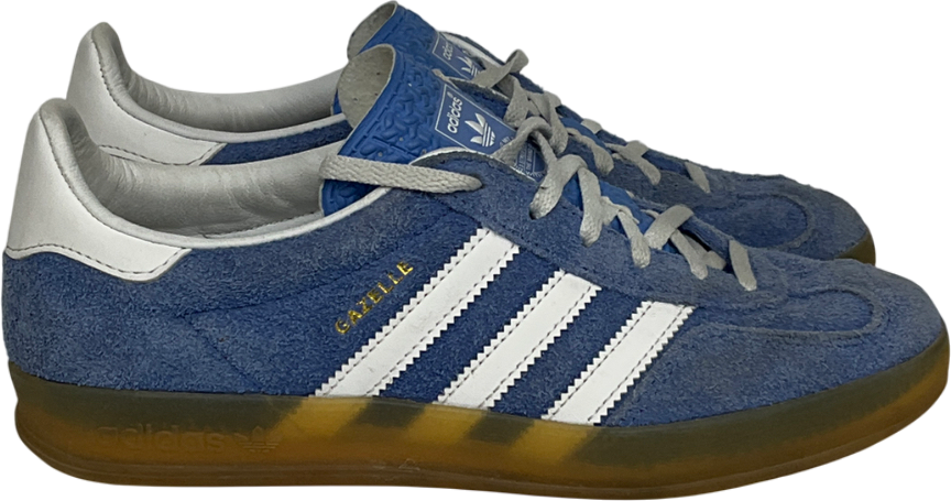 adidas Gazelle Indoor - Trainers - Blue Fusion Cloud White Gold Metallic UK 5.5 EU 38.5 👠