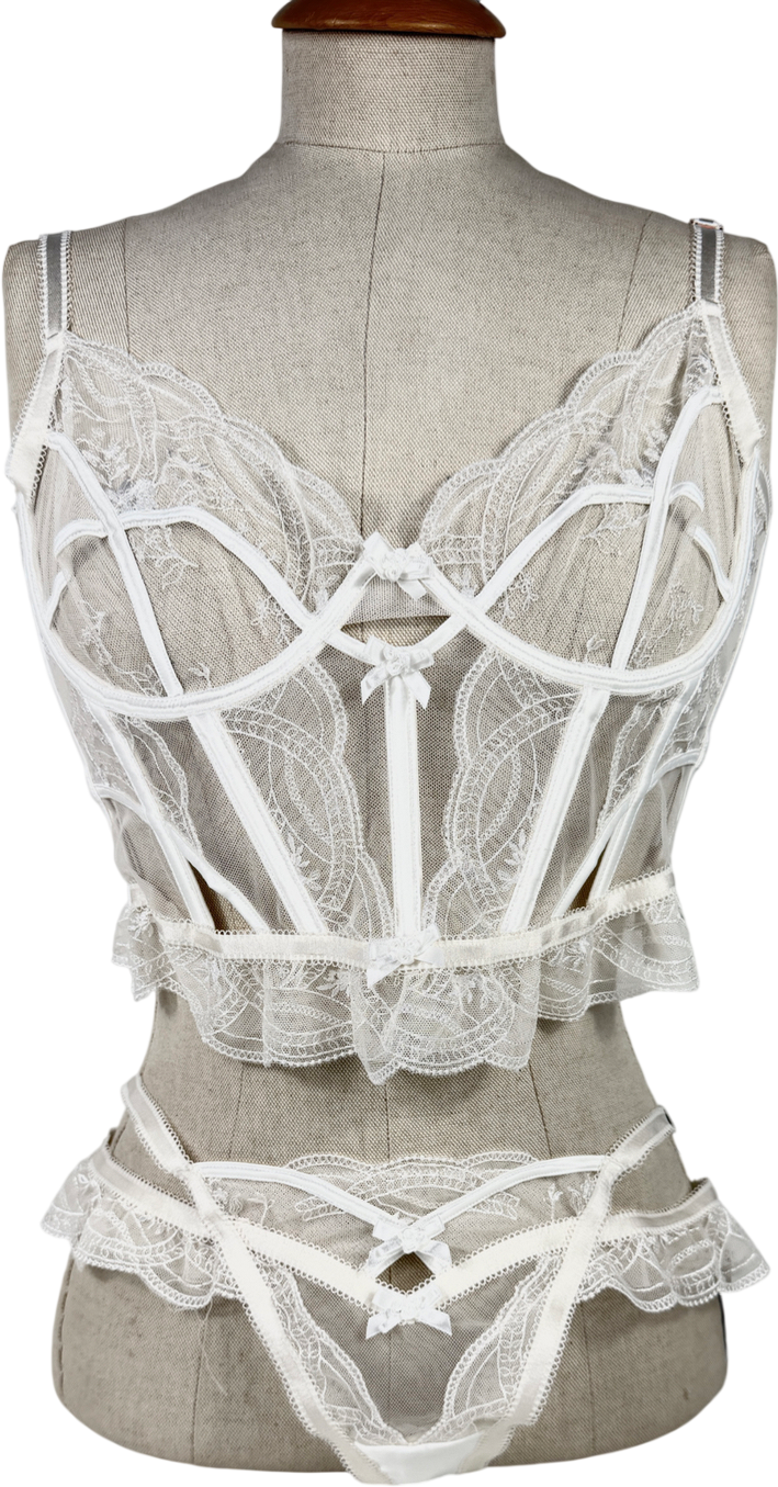 Lounge Cream Cordelia Basque Set UK S