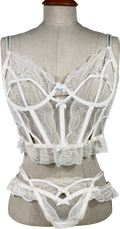 Lounge Cream Cordelia Basque Set UK S