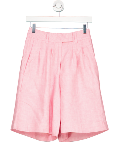 Remain Birger Christensen Pink Kiki Wide-leg Linen Shorts UK 6