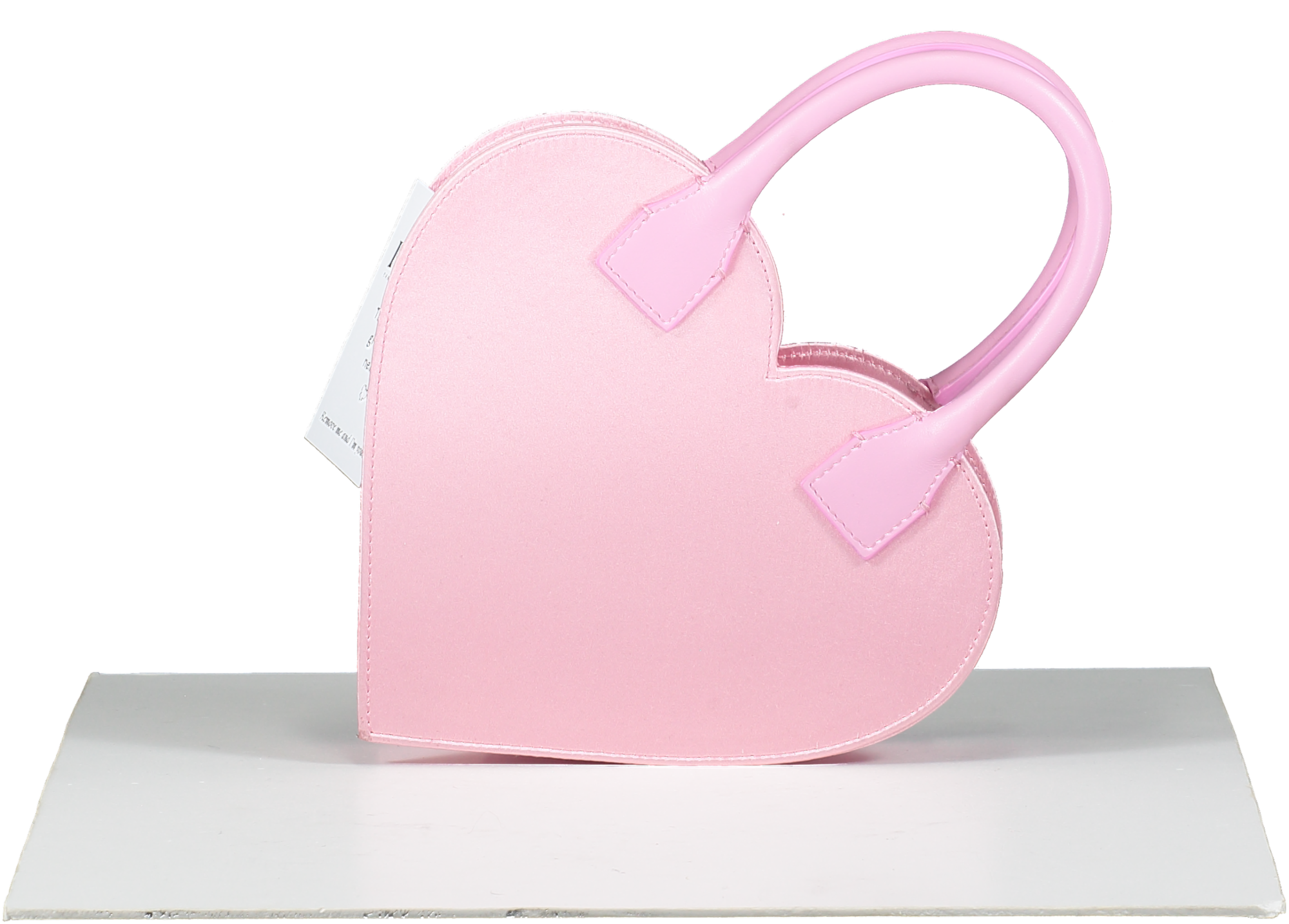 Mach & Mach Pink Satin Crystal-embellished Heart Tote Bag