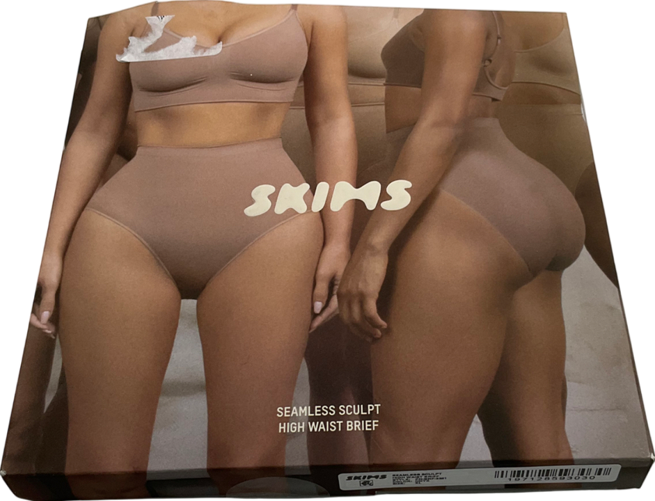 SKIMS Black Seamless Sculpt High Waist Brief - Onyx UK XL