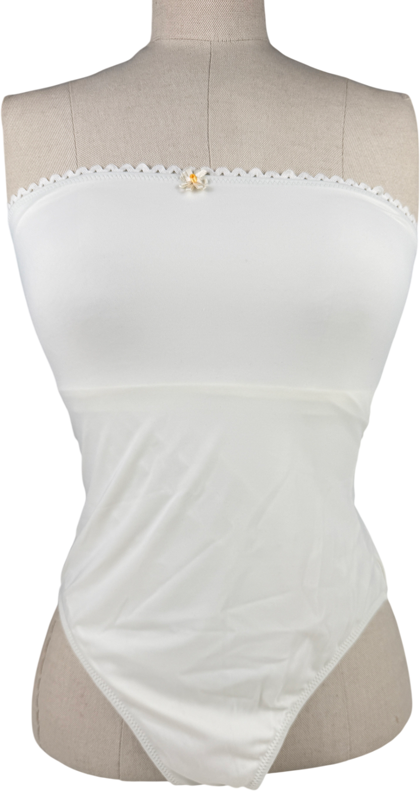 Solid & Striped Cream The Madeline Swimsuit UK S