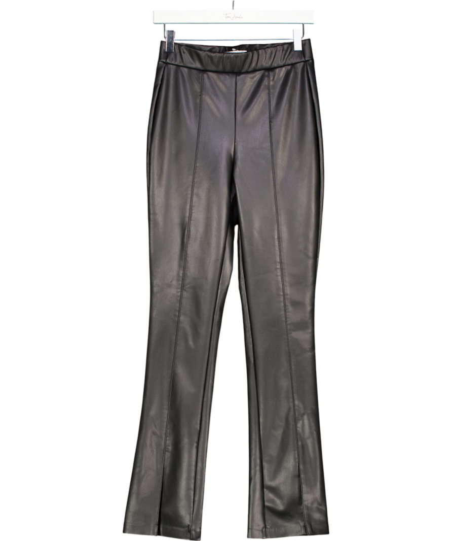 Michelle Keegan Black Faux Leather Trousers UK 10