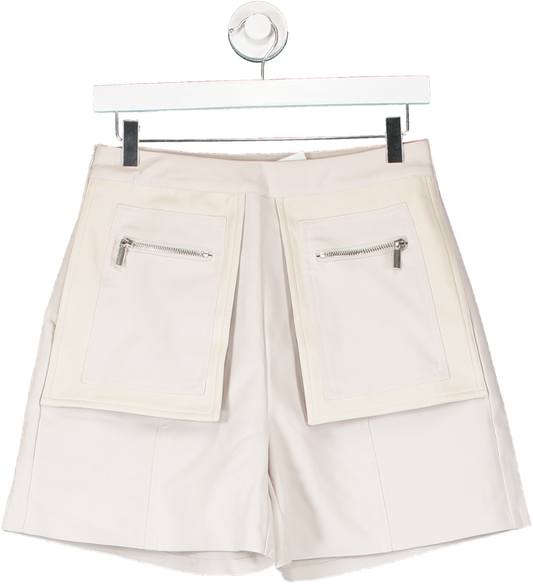 maniere de voir Beige Tailored Shorts With Pocket Detail UK 10