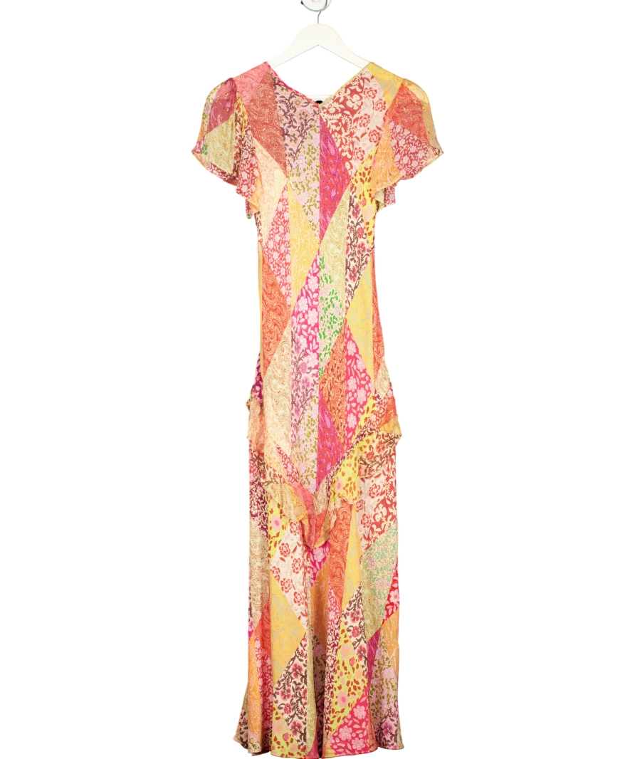 Rixo Silk Evie Floral Midi dress Dress UK 8