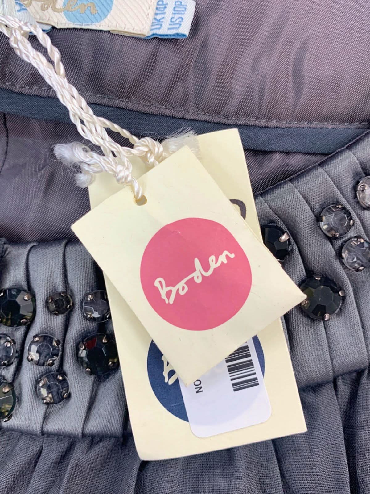 Boden Grey Embellished Neckline Dress UK 12