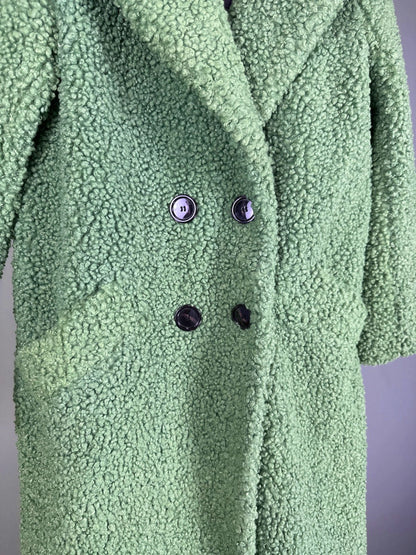 Zara Green Textured Coat UK S