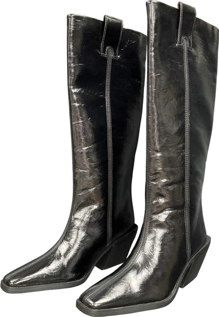 ASOS Black Chantelle Western Knee Boot UK 6 EU 39 👠