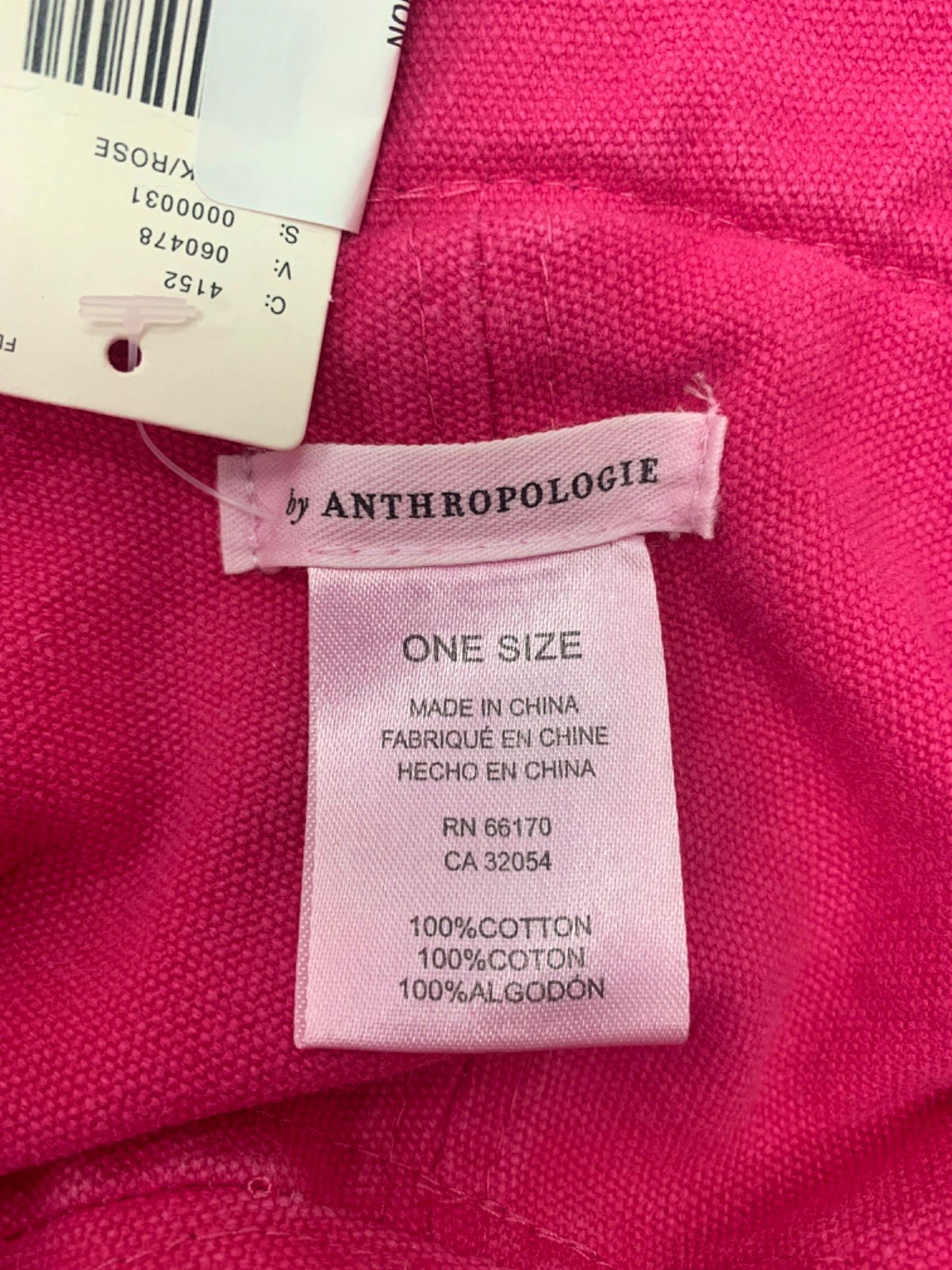 Anthropologie Pink Frayed Edge Bucket Hat One Size