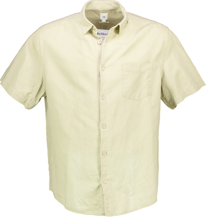 River Island Beige Linen Rich Short Sleeve Shirt UK L