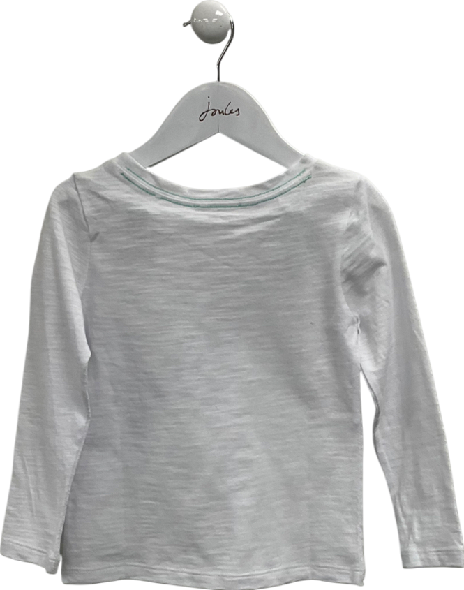 Mintie by Mint Velvet White Roller Badge Long Sleeve T-shirt 3 Years