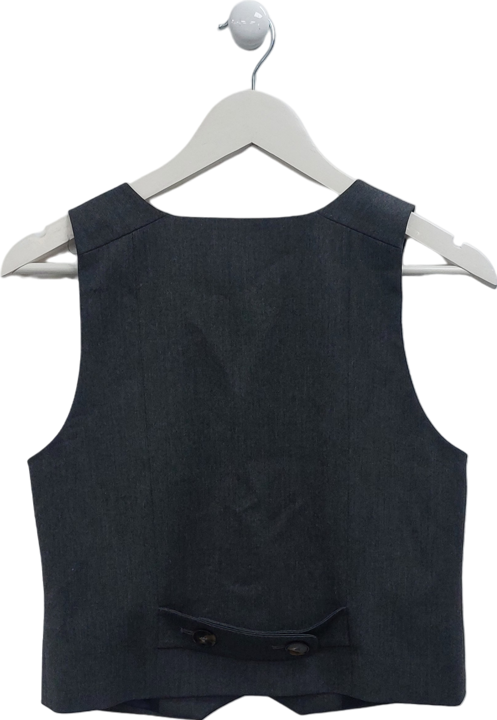 Sézane Grey Wool Blend Waistcoat top UK 10