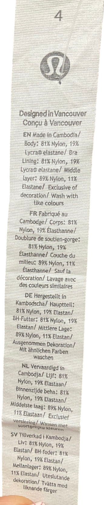 Lululemon Green Energy Sports Bra UK 4