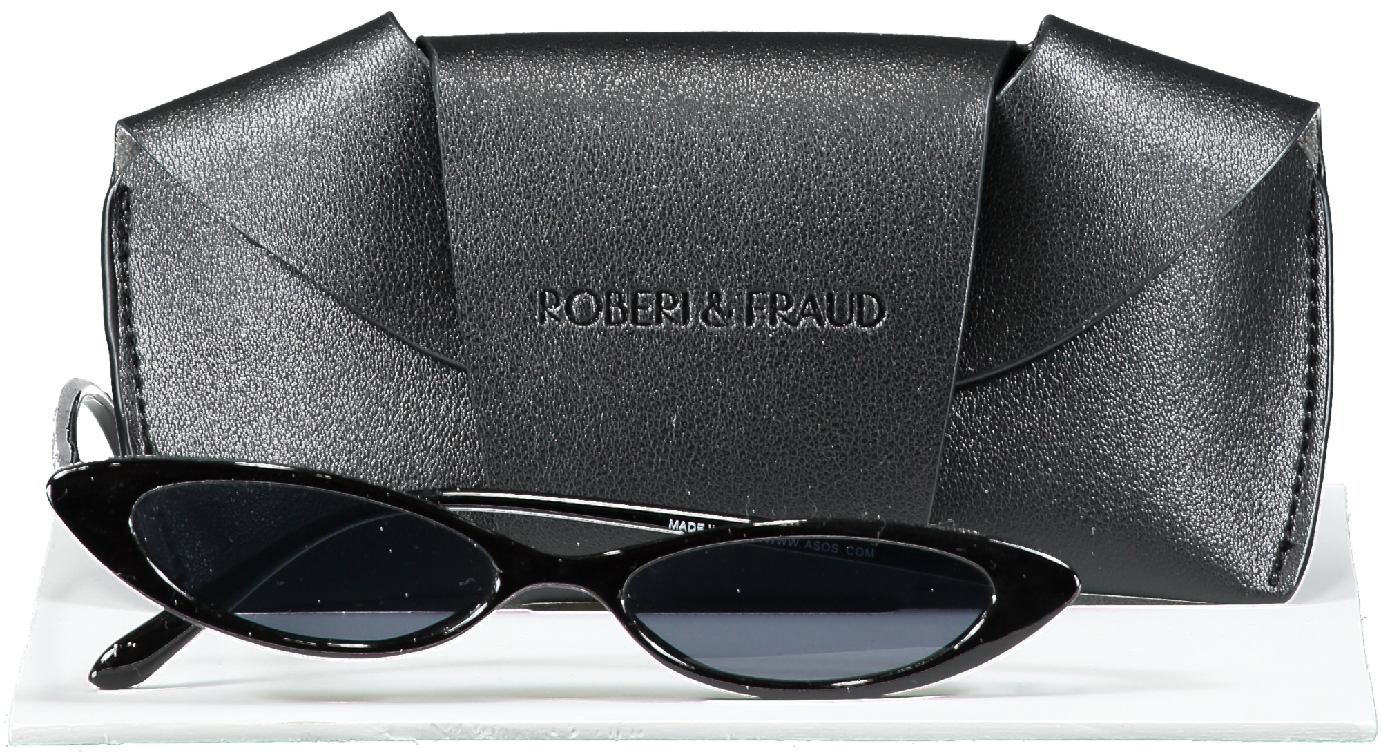Roberi & Fraud Black Frances Sunglasses  in case