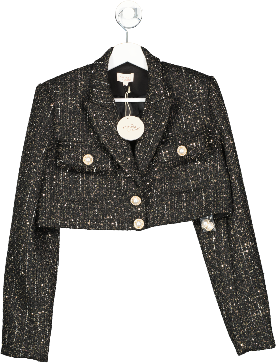Camila Coelho Black Ghillerma Jacket UK M