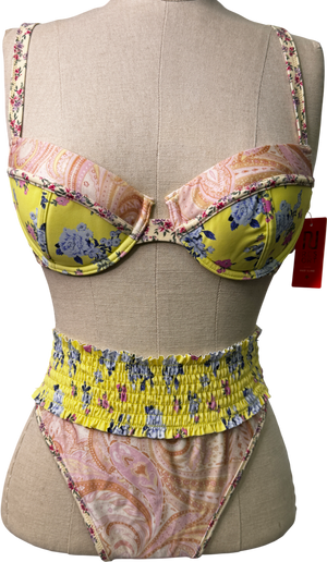River Island Multicoloured 2-piece Floral Banded Bikni Set UK S/M