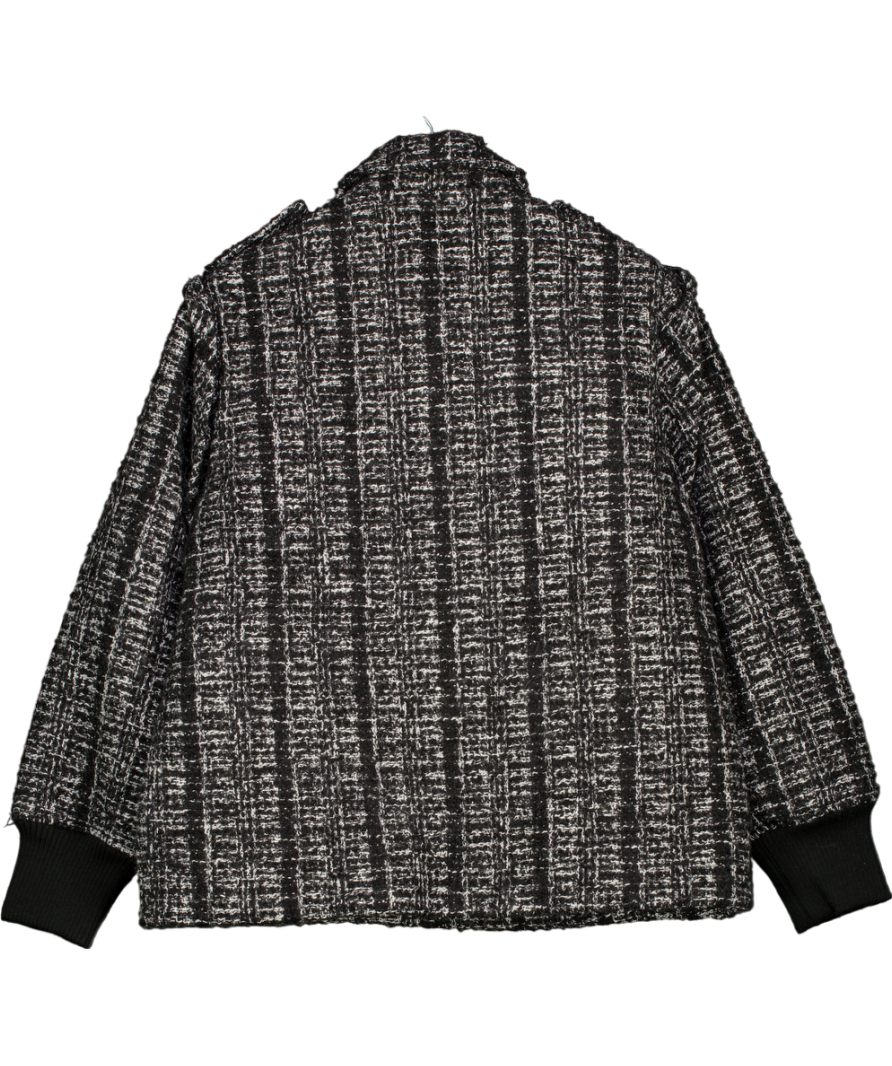 Cloeys Black Oversize Tweed Jacket UK S