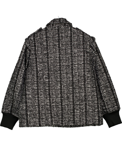 Cloeys Black Oversize Tweed Jacket UK S