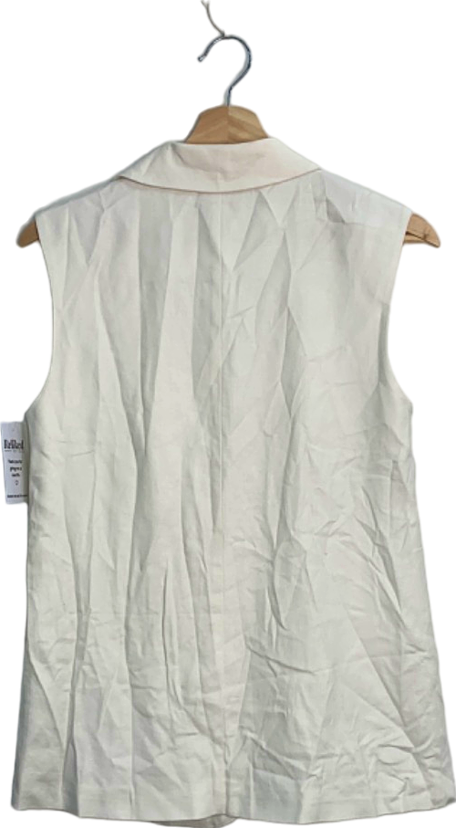 Fashion Nova White Sleeveless Blazer XS