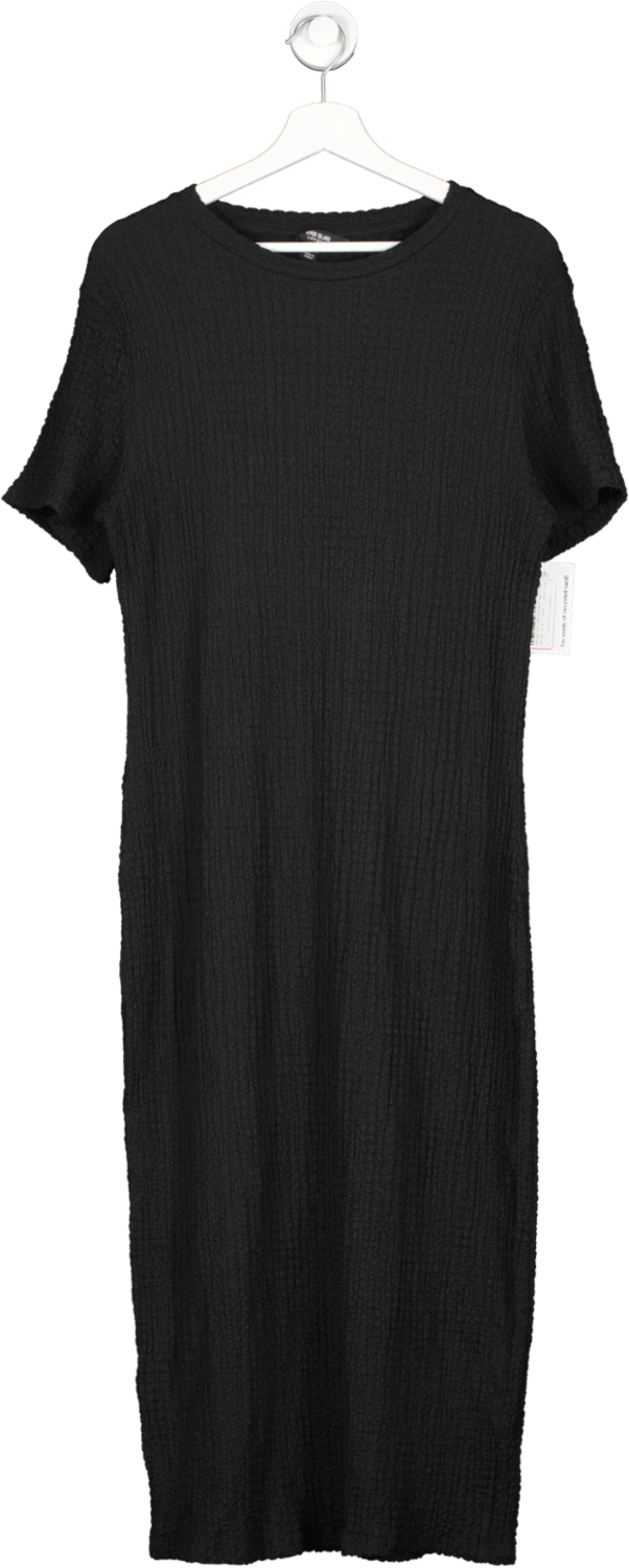 River Island Black Cheesecloth Tshirt Dress UK 18
