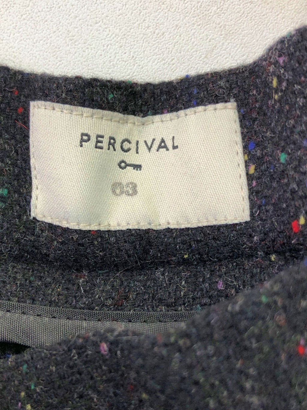 Percival Grey Flecked Wool Trousers Size UK 30