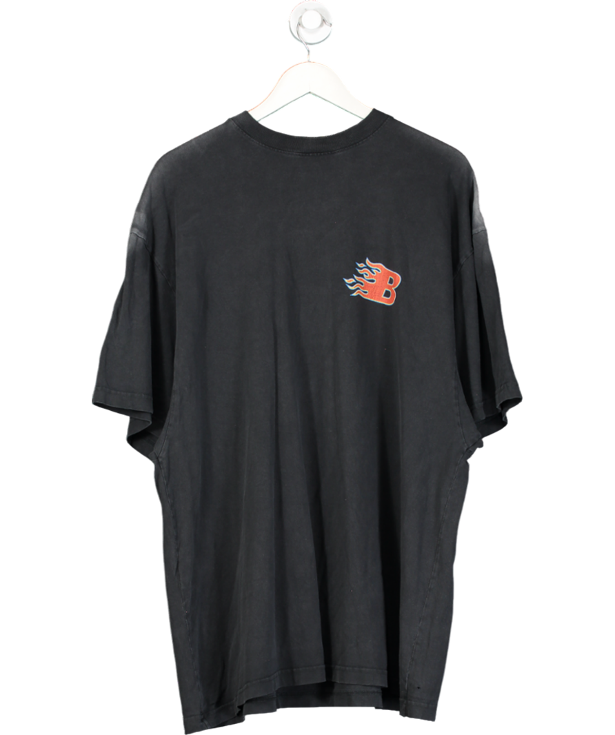 Balenciaga Black Flames T-shirt UK XS