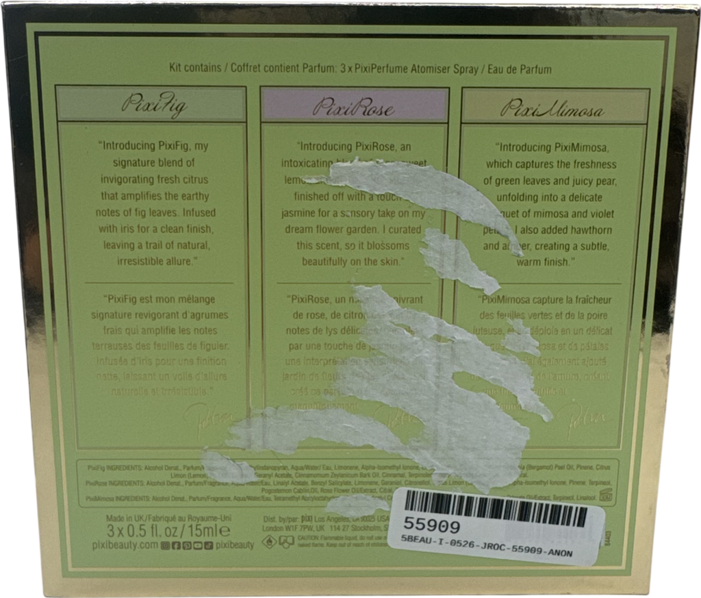 Pixi Eau De Parfum 15ml X 3
