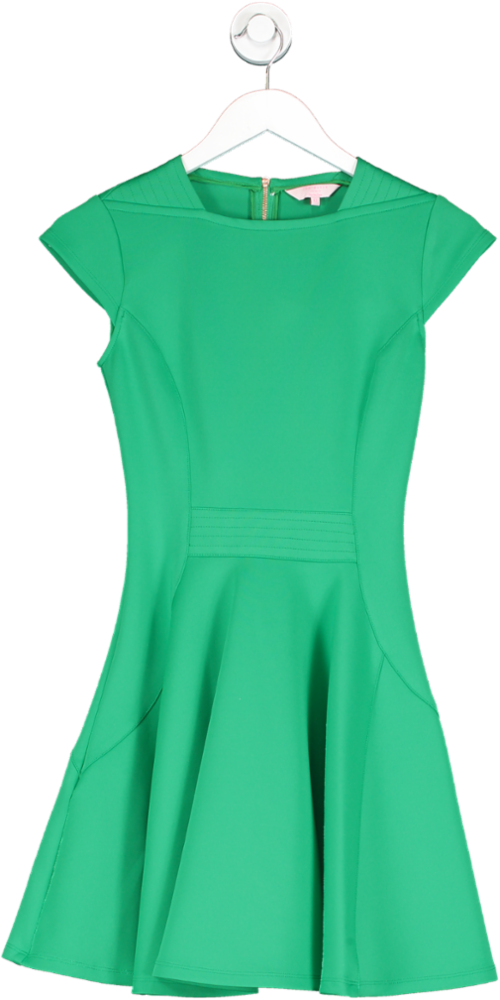 Ted Baker Green Fit And Flare Dress UK S
