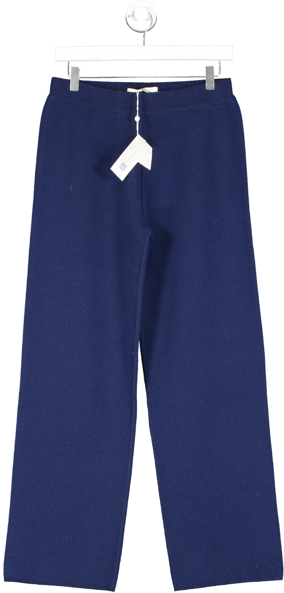 Tory Burch Blue Merino Cashmere Wide Length Pants UK S