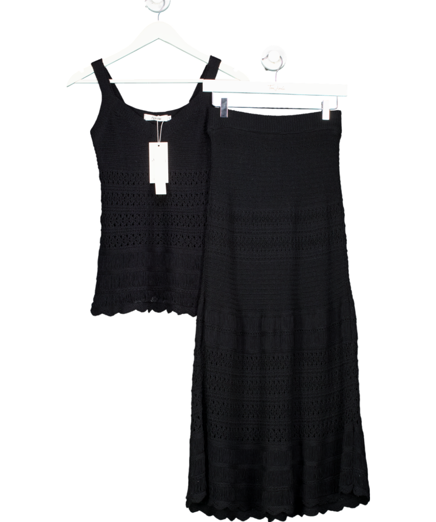 Ancosti V- Neck Black Knitted Set UK M