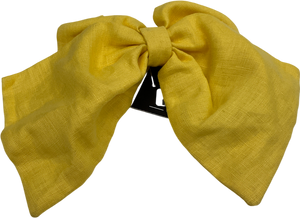 marzoline milano Yellow Linen Bow Hairclip