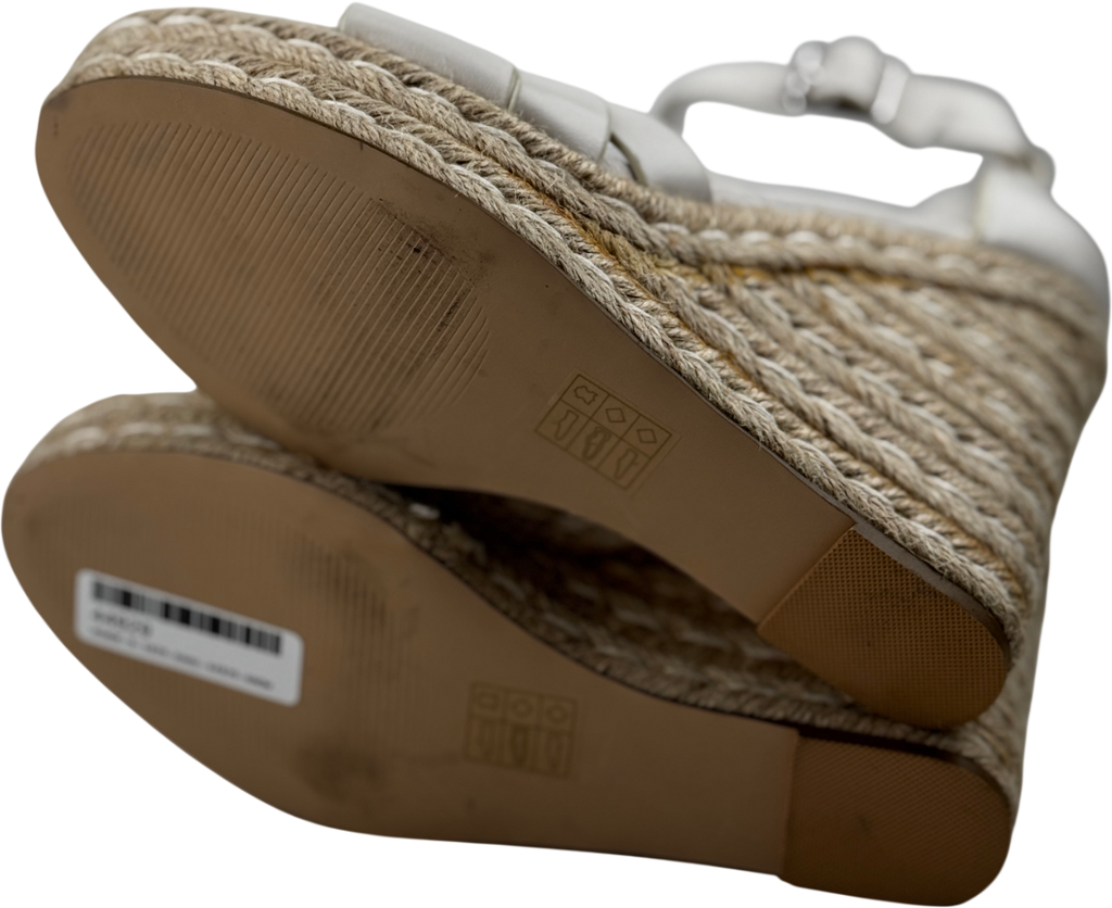 STEVE MADDEN Ivory White High Wedge Sandals UK 6 EU 39 👠
