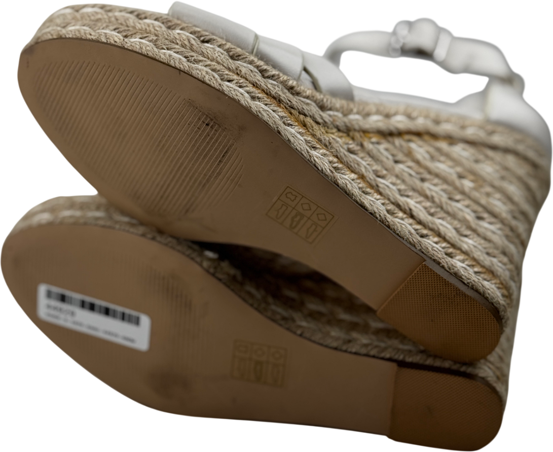 STEVE MADDEN Ivory White High Wedge Sandals UK 6 EU 39 👠