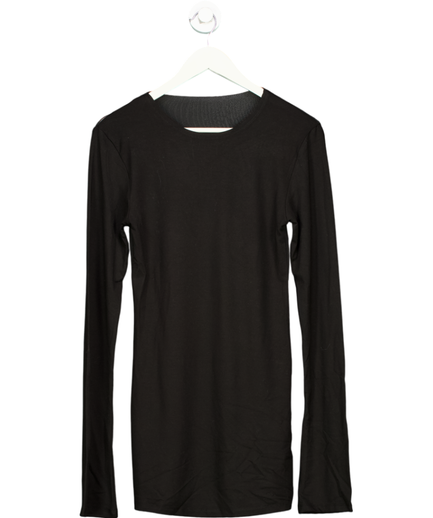 Jaded London Black Flocked Back Mesh Dress UK 8