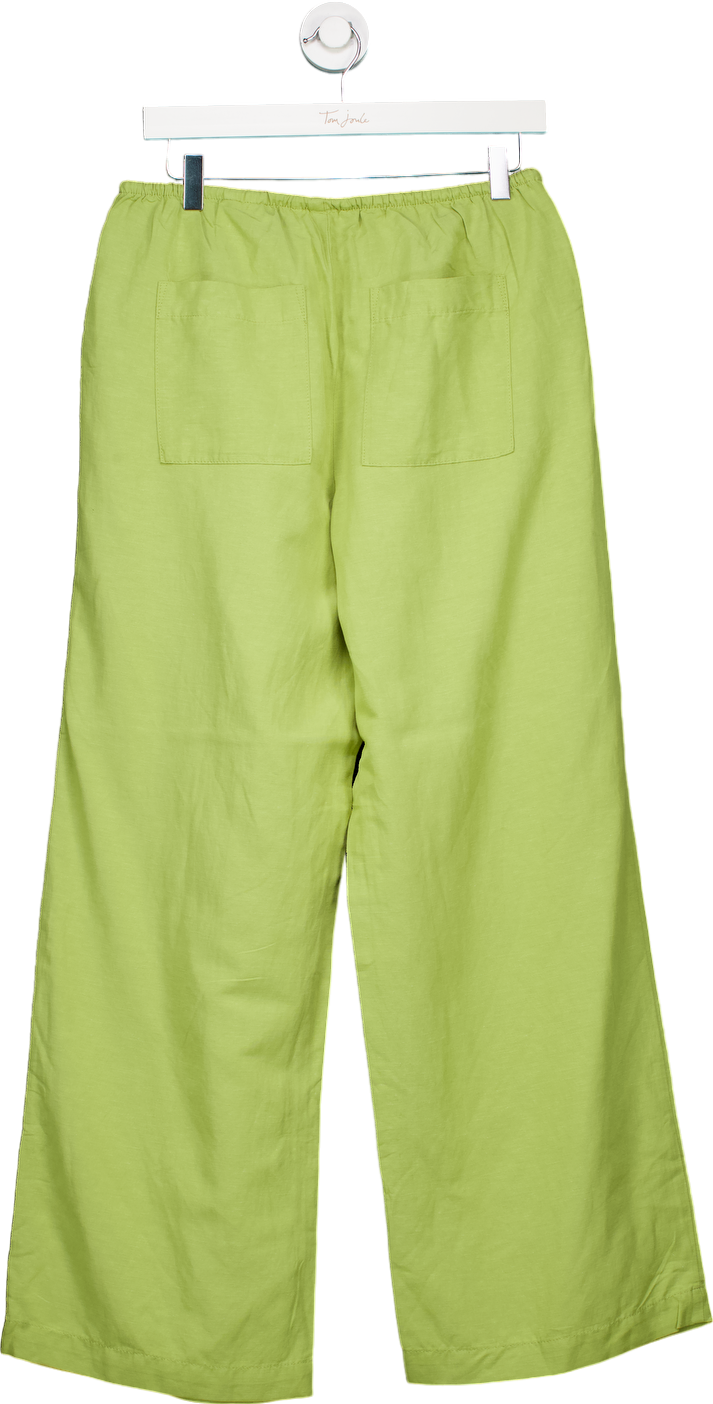 H&M Green Linen Blend Trousers UK M