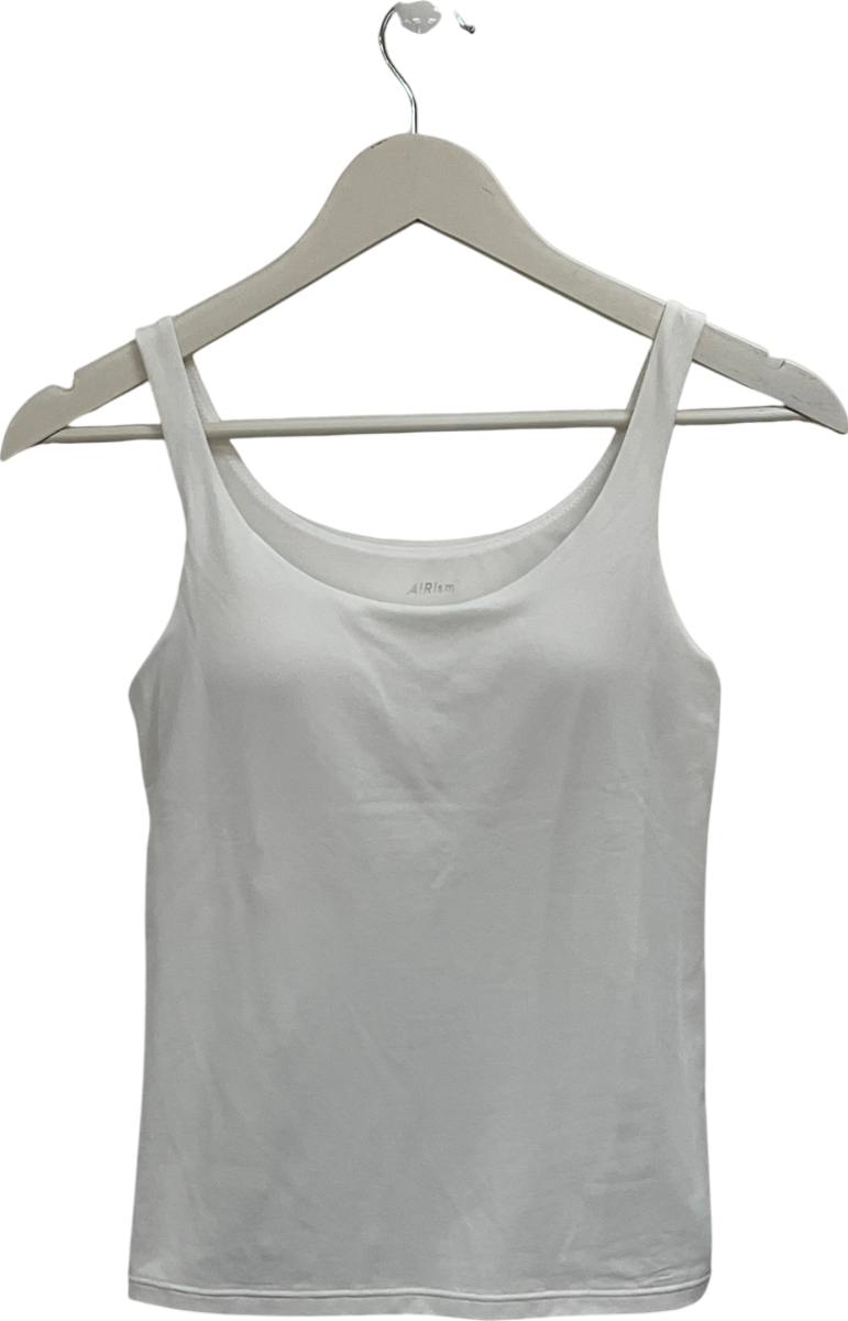 Uniqlo White Padded Vest Top UK XXS
