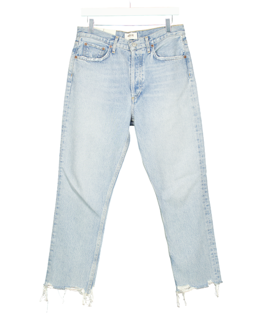 AGOLDE Blue Riley High-rise Straight Leg Crop Jeans W28