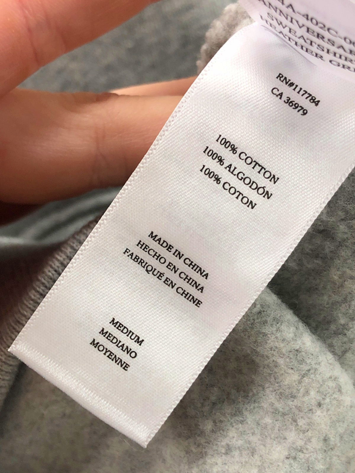 Rails Grey Los Angeles Est 2009 Sweatshirt UK M