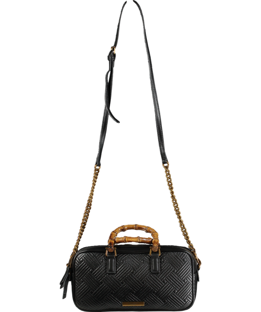 Kurt Geiger Black Mini Bamboo Bag
