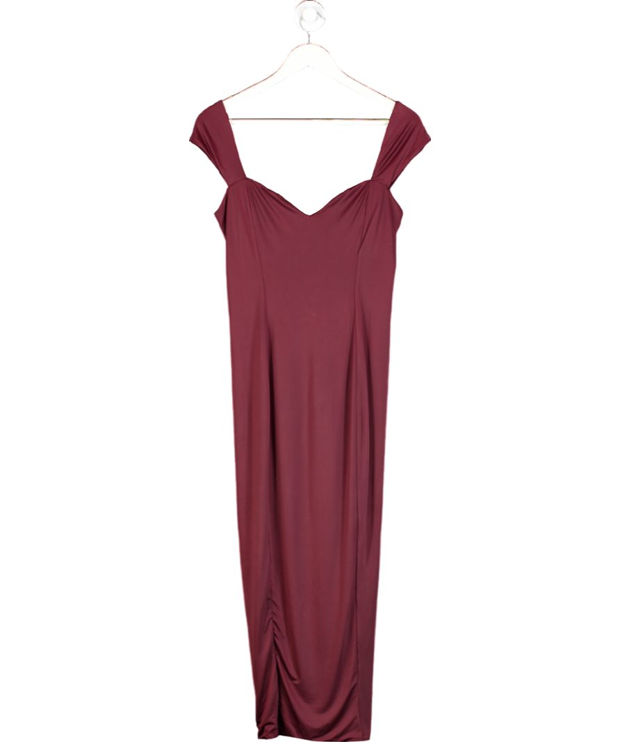 Oh Polly Red Raving Slinky Bow Detail Dress UK 12